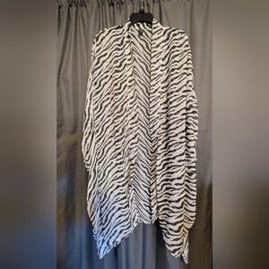 Emery Rose Zebra Print Open Front Kimono Sz.XL